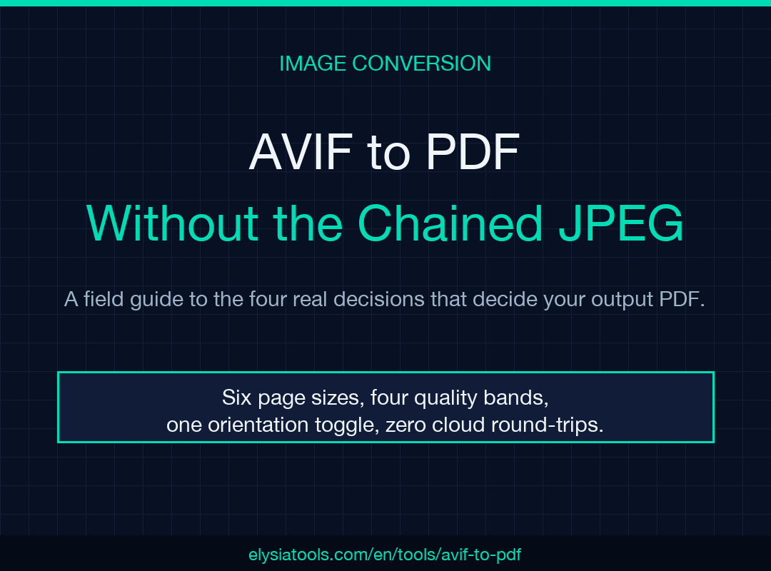 AVIF to PDF converter field guide cover