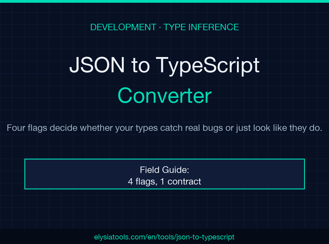 JSON to TypeScript Converter field guide cover
