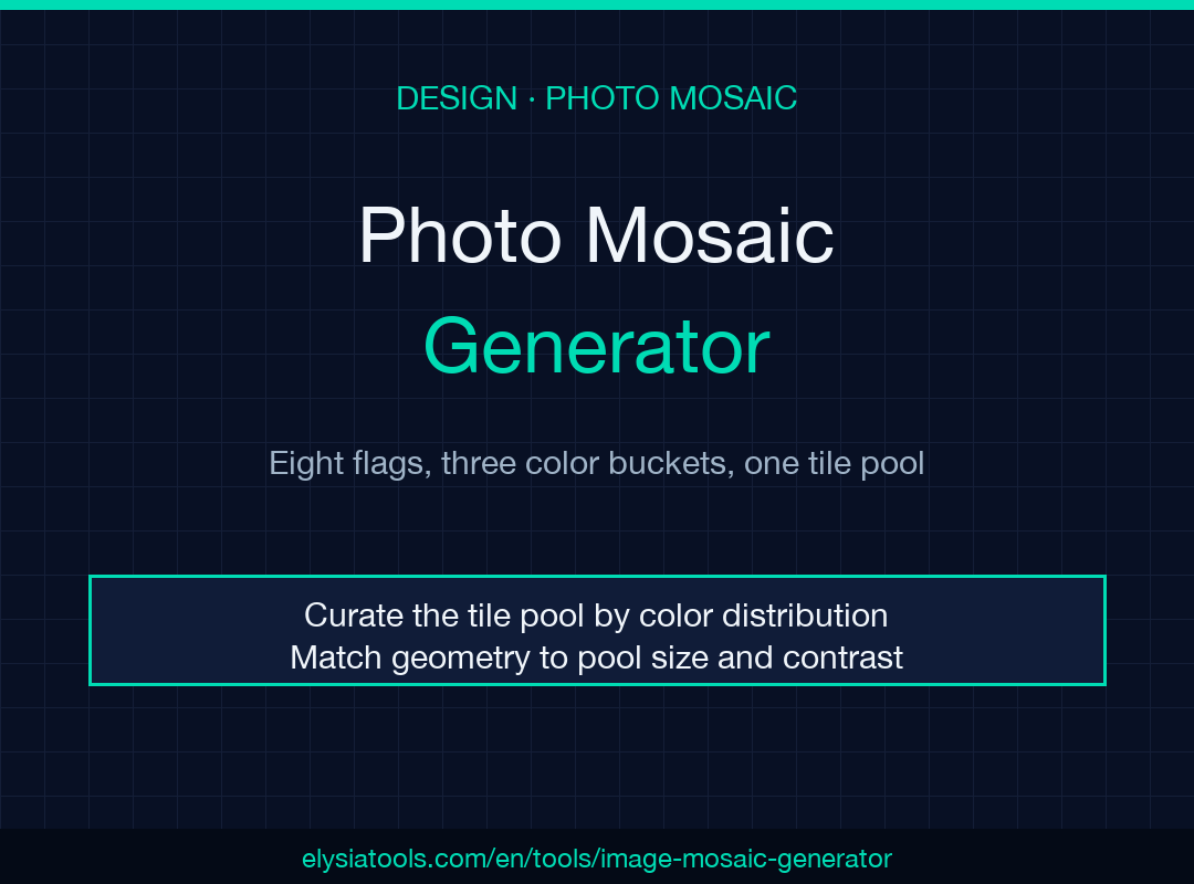 Photo Mosaic Generator Field Guide - poster