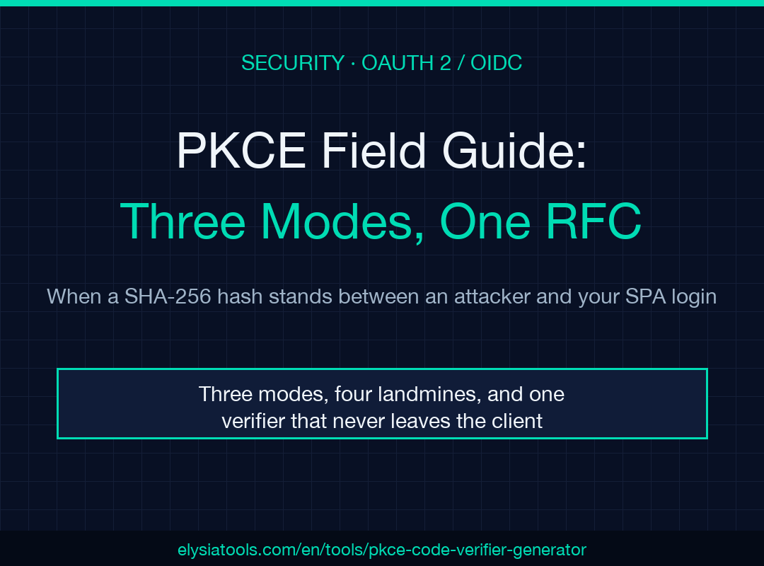 PKCE Code Verifier and Challenge Generator field guide cover