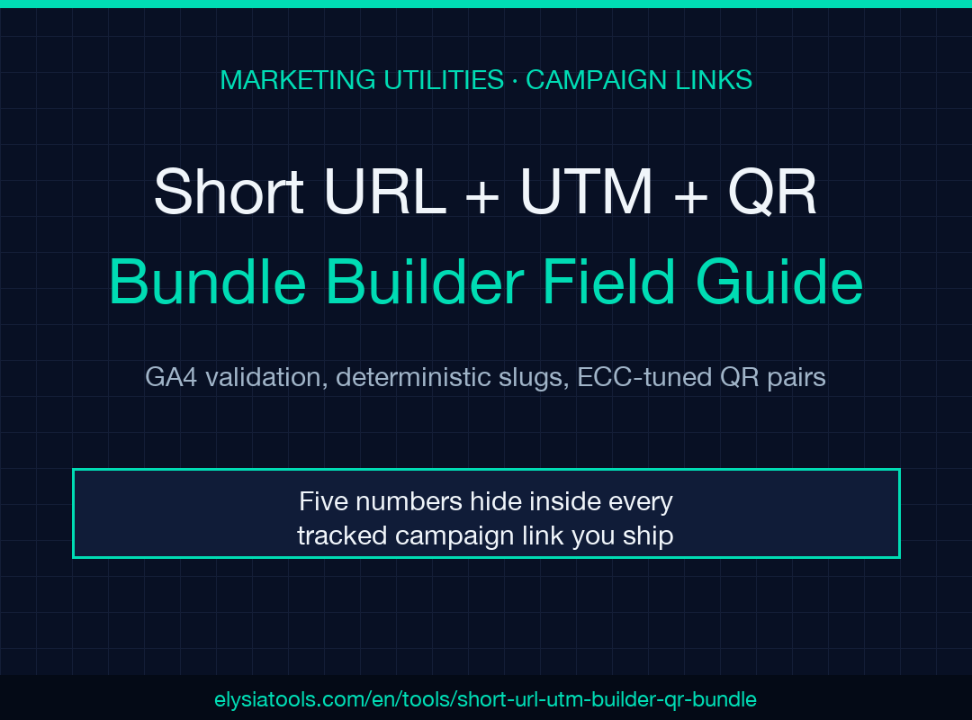 Short URL + UTM + QR Bundle Builder Field Guide
