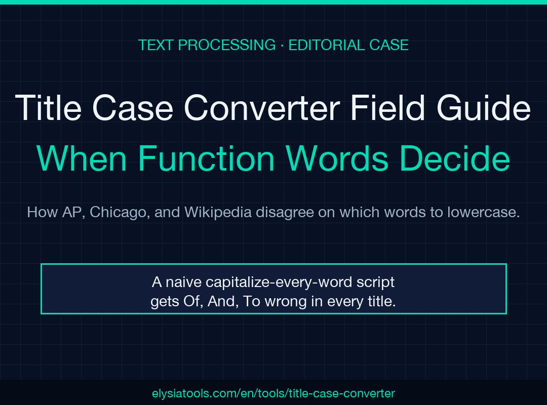 Title Case Converter field guide cover