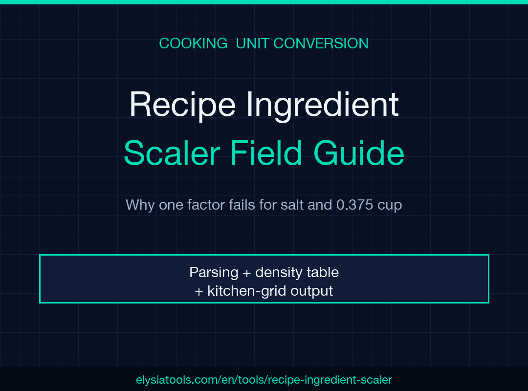 Recipe Ingredient Scaler field guide cover