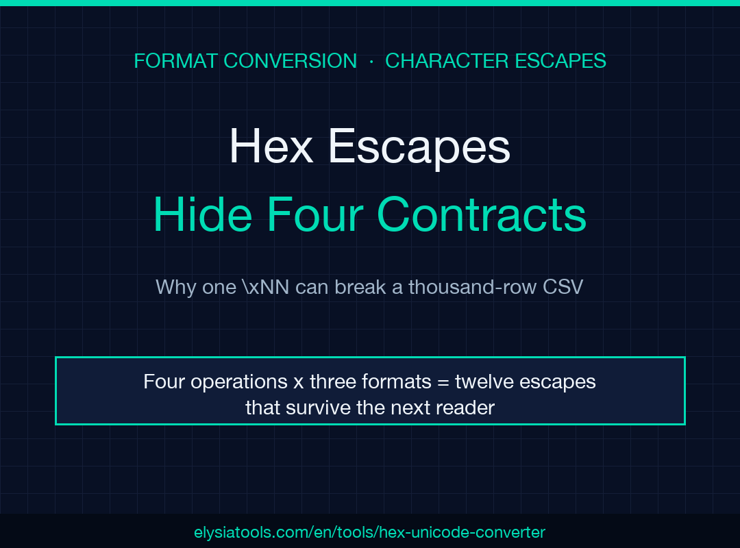 Hex/Unicode Converter field guide poster
