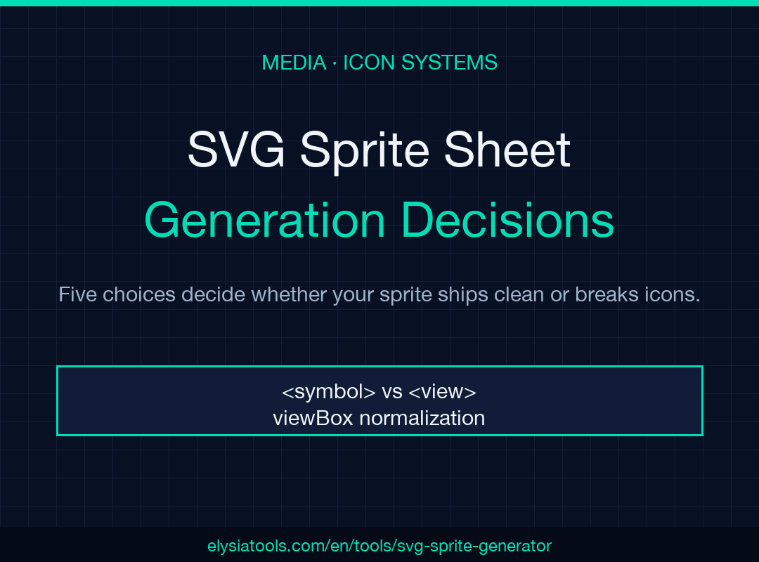 SVG Sprite Sheet Generator field guide poster