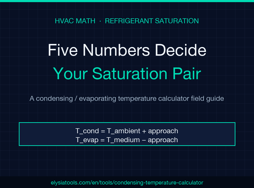 Condensing / Evaporating Temperature Calculator field guide cover