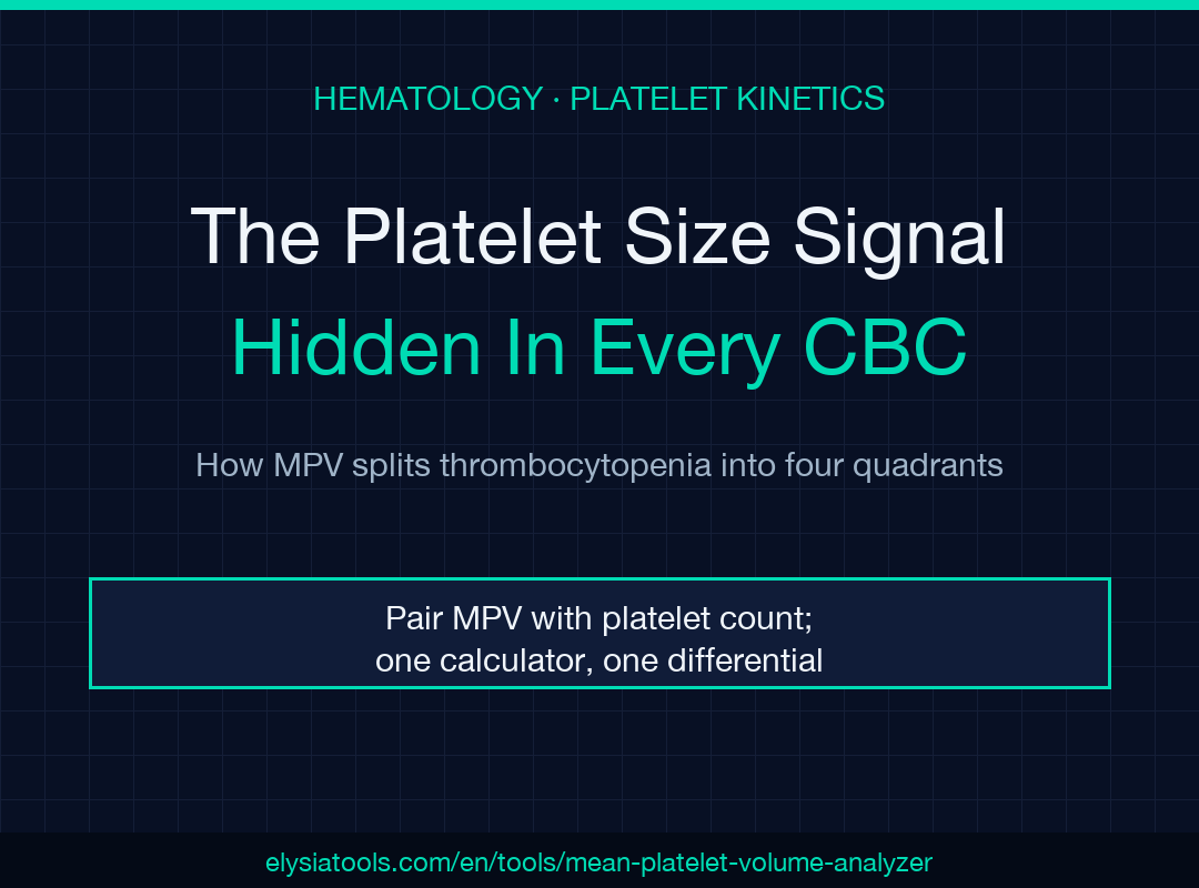 Mean Platelet Volume (MPV) Analyzer field guide cover