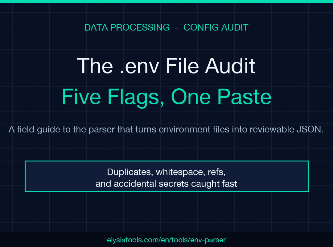 .env Parser field guide cover