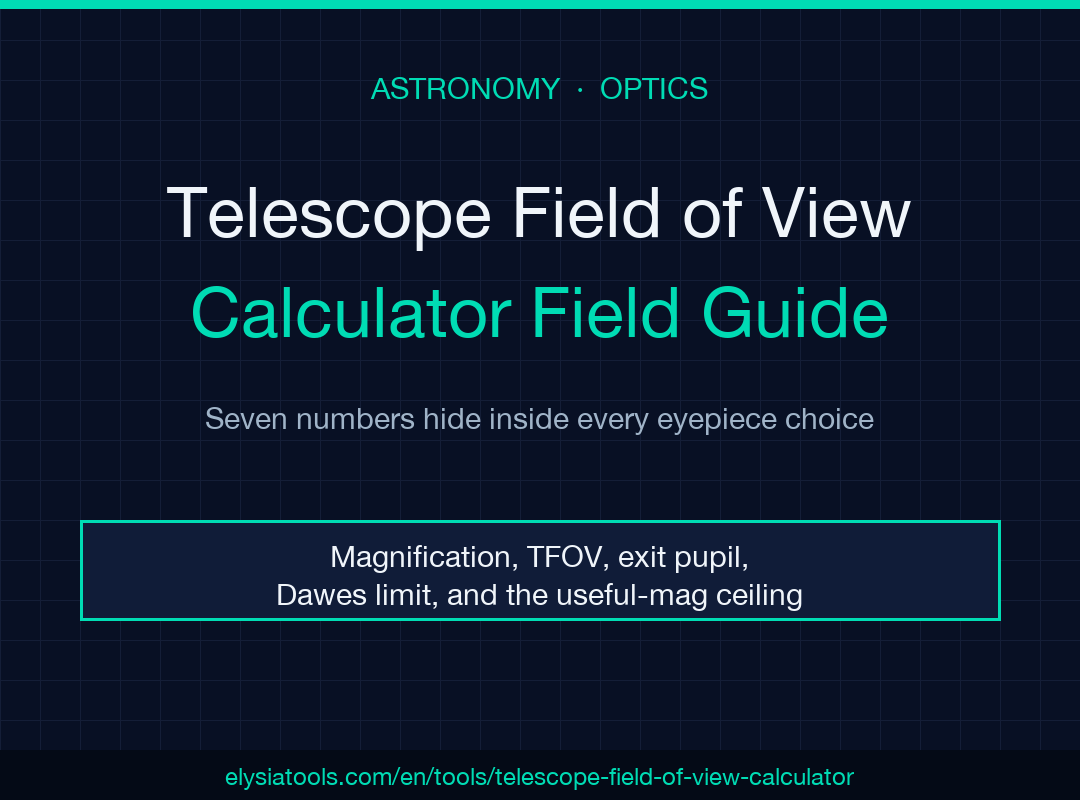 Telescope Field of View Calculator Field Guide cover image