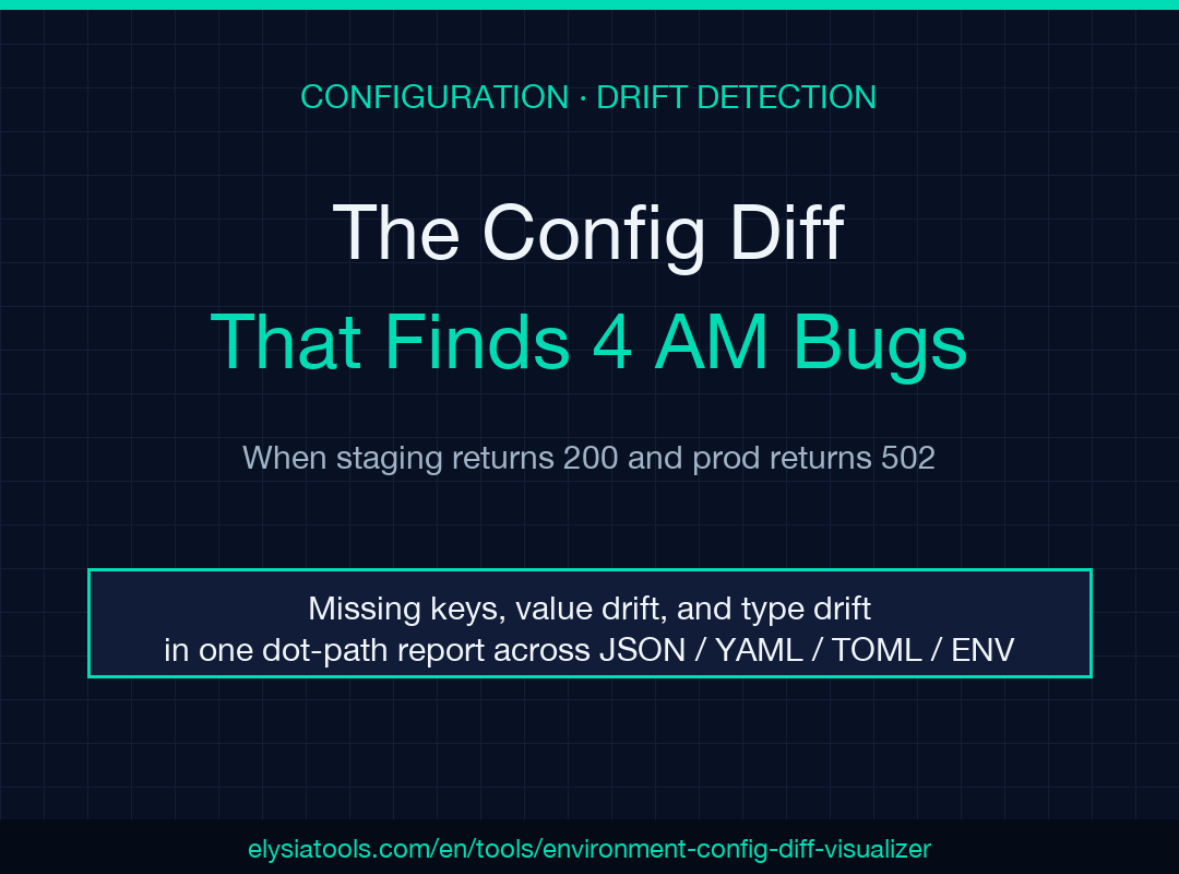 Environment Config Diff Visualizer field guide cover