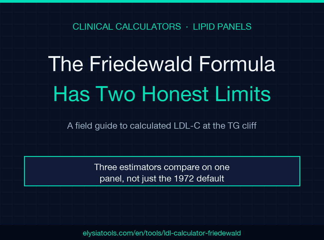 LDL-C Calculator (Friedewald) field guide cover image