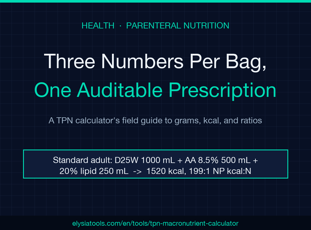TPN Macronutrient Calculator field guide cover